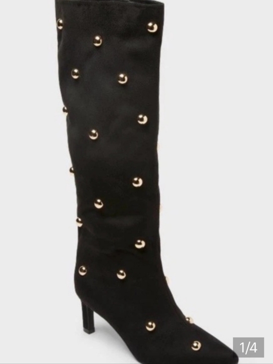 a new day Shoes - 💞❤️Womens A New Day Black Studded Knee-High Boots - Wide Calf - Size 9.5💝❣️